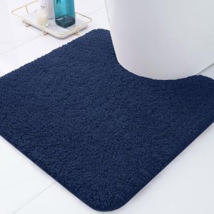 Buganda Tapete de microfibra para baño (24 x 24 pulgadas, azul marino) lanudo suave y absorbente, antideslizante, de felpa gruesa, lavable a máquina Buganda Tapete de microfibra para baño (24 x 24 pulgadas, azul marino) lanudo suave y absorbente, antideslizante, de felpa gruesa, lavable a máquina