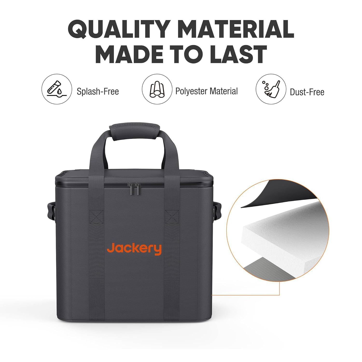 Jackery Bolsa de transporte (tamaño L) para Explorer 15001500 PRO  2000 Pro Estación de energía portátil – Negro (central eléctrica no incluida)