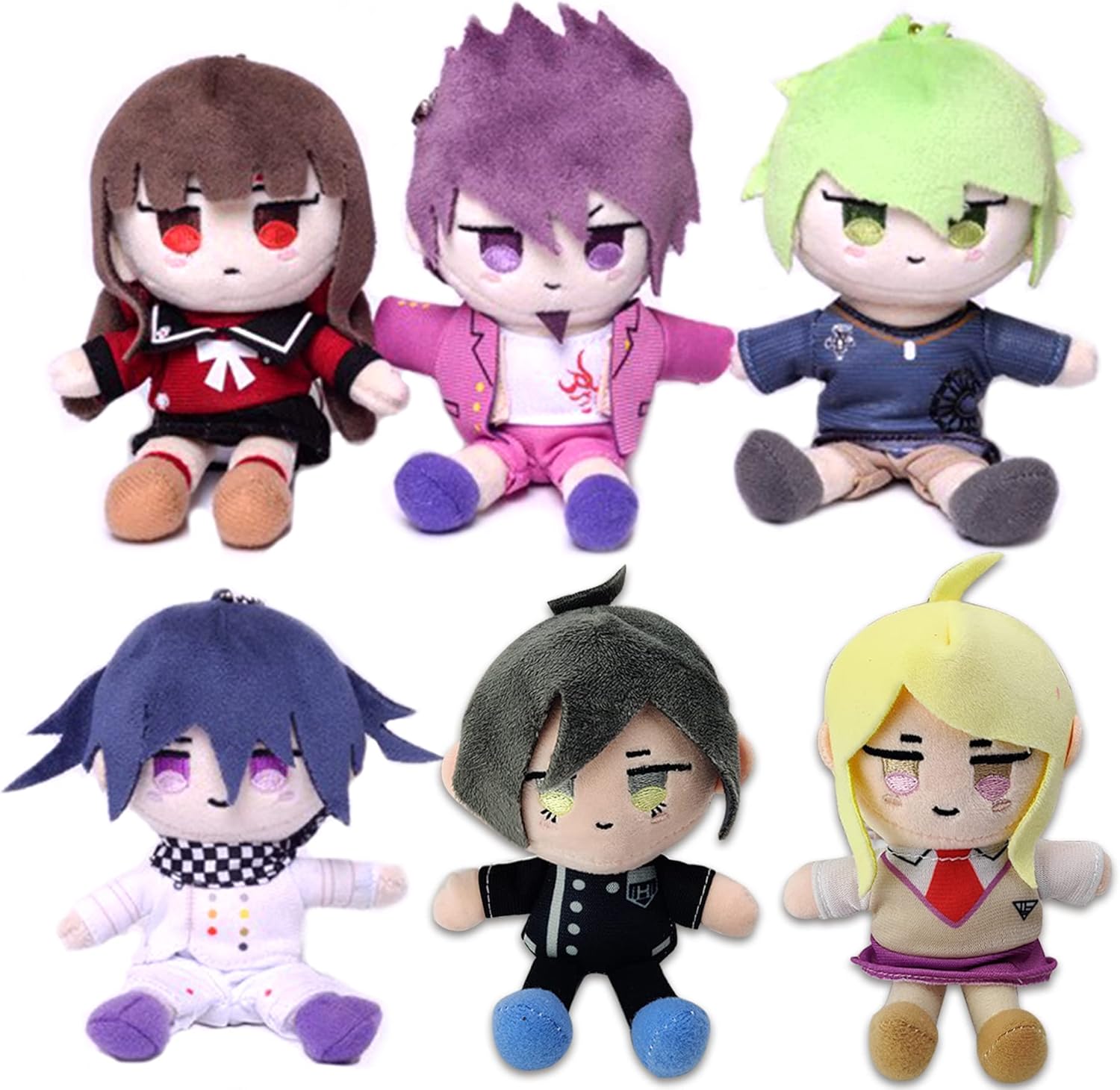 Juguete lindo de la felpa del personaje del juguete de la felpa de 6pcs Dann-gearompa, material de relleno del algodón de los PP