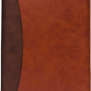 Samsill Portafolio de dos tonos, cartera de currículum, cartera de negocios, con bloc de escritura de 8.5 x 11″, marrón y marrón oscuro Samsill Portafolio de dos tonos, cartera de currículum, cartera de negocios, con bloc de escritura de 8.5 x 11″, marrón y marrón oscuro
