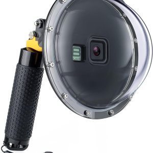 YALLSAME Cúpula para GoPro 8 Funda impermeable con ventana de pantalla frontal, agarre de mano flotante, gatillo de buceo subacuático, esnórquel, YALLSAME Cúpula para GoPro 8 Funda impermeable con ventana de pantalla frontal, agarre de mano flotante, gatillo de buceo subacuático, esnórquel,