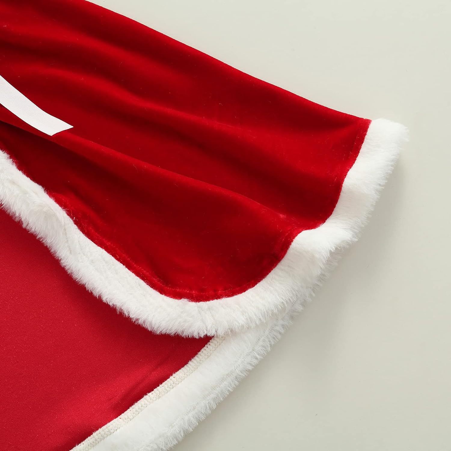 Yccutest Disfraz de capa de Navidad para bebé y niña, capa de terciopelo con capucha, disfraz de Papá Noel, disfraz de Navidad para niña pequeña