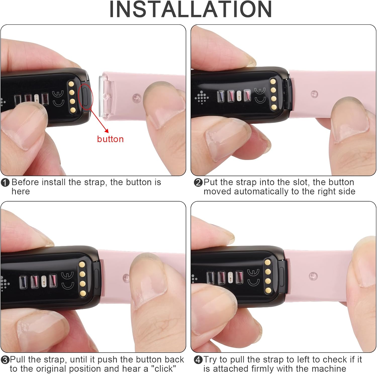 Paquete de 4 correas deportivas compatibles con Fitbit Luxe para mujeres y hombres, correas deportivas de repuesto de silicona suave para Fitbit