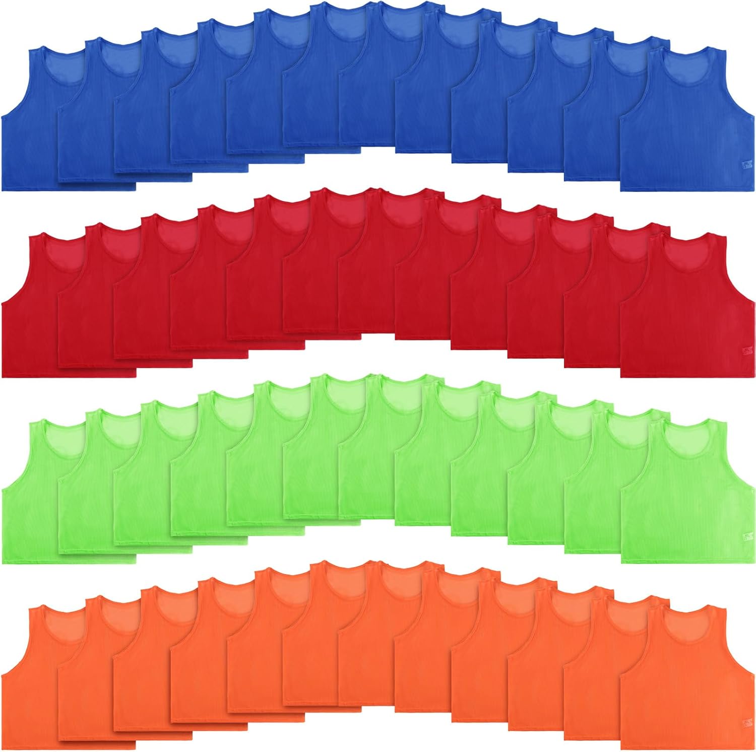 48 piezas de camisetas deportivas juveniles de fútbol para practicar baloncesto, 4 colores, 4 equipos para entrenamiento de equipo de fútbol,