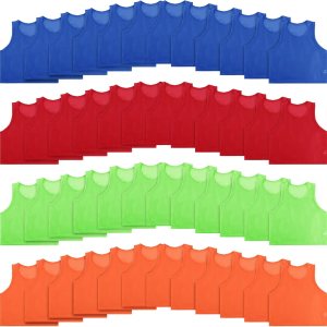 48 piezas de camisetas deportivas juveniles de fútbol para practicar baloncesto, 4 colores, 4 equipos para entrenamiento de equipo de fútbol, 48 piezas de camisetas deportivas juveniles de fútbol para practicar baloncesto, 4 colores, 4 equipos para entrenamiento de equipo de fútbol,