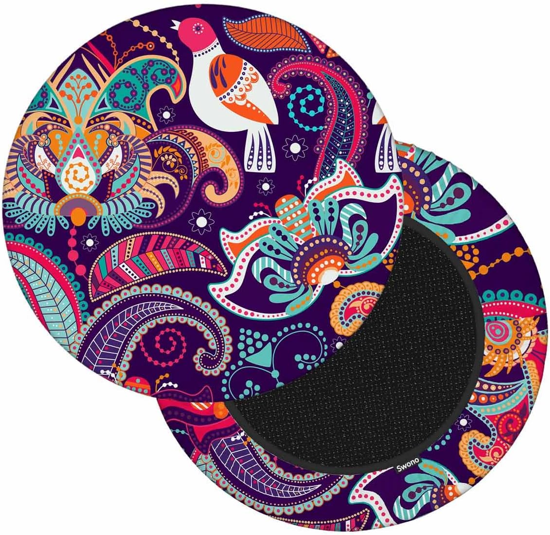 Swono Funda de cojín redonda para silla de bar, 1 paquete de fundas elásticas para taburetes de barra redondas, fundas elásticas para asiento de
