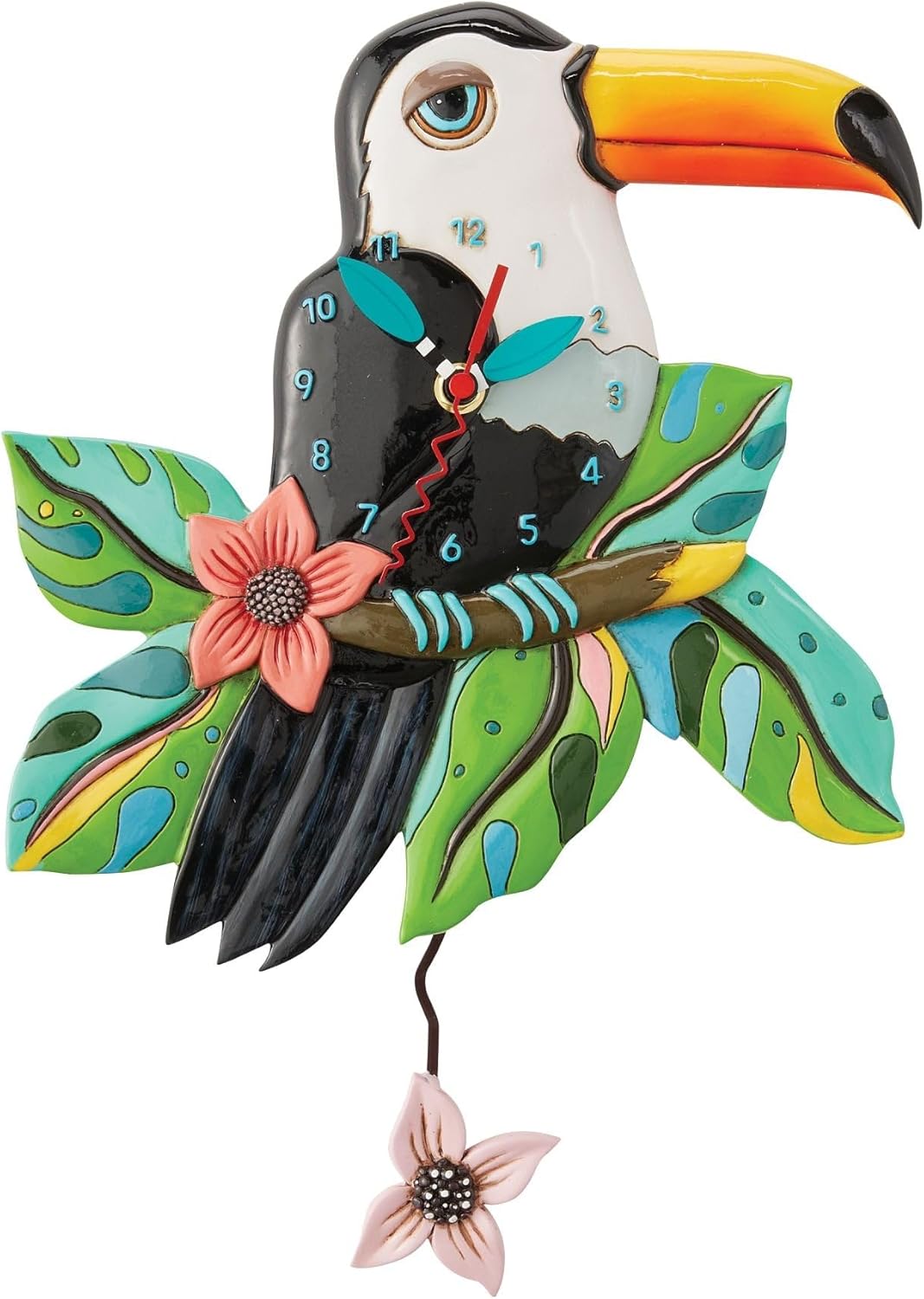 Enesco Allen Designs Toucan Tom – Reloj de pared, 10,63 pulgadas