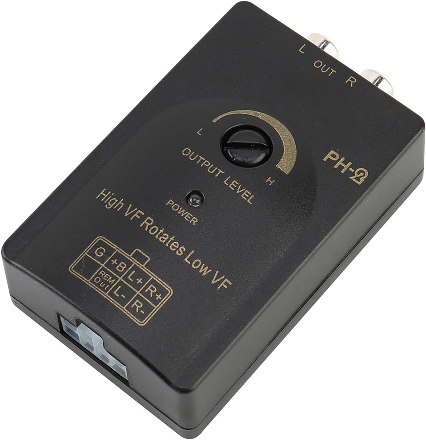 Fydun – Conversor de nivel de altavoz de coche para coche con salida RCA de alta a baja, convertidor de nivel con función de retardo con cable
