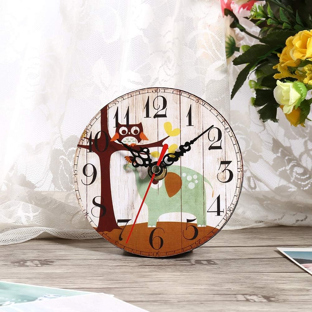 Reloj colgante de madera, reloj de pared de madera ligero, práctico para decoración del hogar, decoración de cocina (#1)