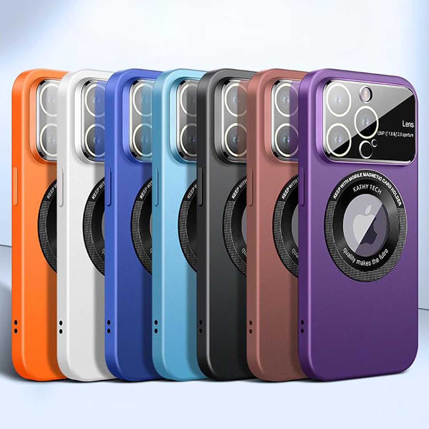 Funda para iPhone 11 de 6.1 pulgadas 2019, diseño de ventana grande, PC duro integrado de lujo protector de lente de cámara de protección completa