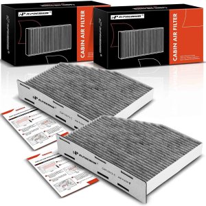 A-Premium Filtro de aire de cabina de 2 piezas con carbón activado compatible con Volkswagen Jetta, Passat, Golf, Tiguan, Beetle, CC, Eos, GTI, A-Premium Filtro de aire de cabina de 2 piezas con carbón activado compatible con Volkswagen Jetta, Passat, Golf, Tiguan, Beetle, CC, Eos, GTI,