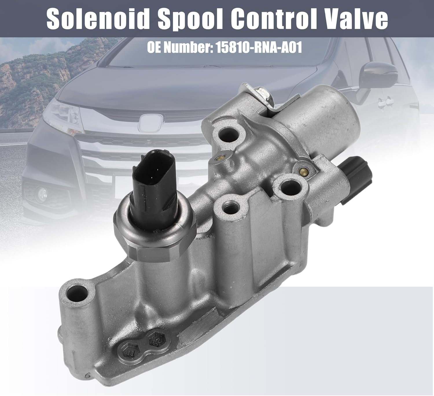X AUTOHAUX Válvula de control de carrete solenoide VTEC para Honda Civic 2006 2007 2008 2009 2010 2011 Solenoide de sincronización variable