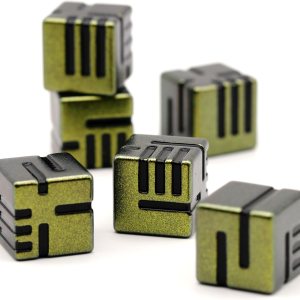 Dados de metal D6, juego de dados de 6 caras de 0.630 in, juego de 6 dados ZHOORQI con temática tecnológica, nuevos dados de líneas conceptuales Dados de metal D6, juego de dados de 6 caras de 0.630 in, juego de 6 dados ZHOORQI con temática tecnológica, nuevos dados de líneas conceptuales