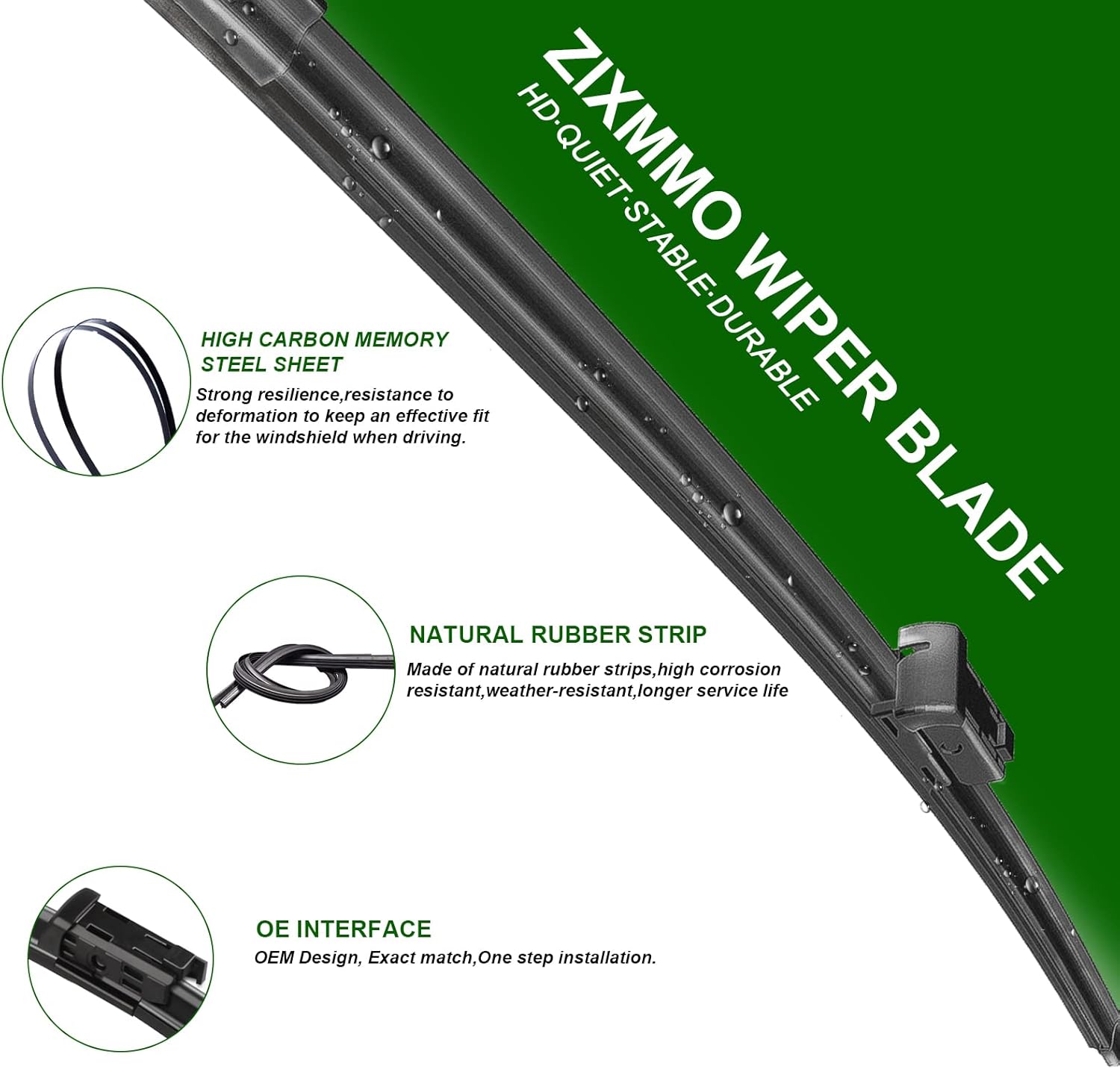2 Factory Wiper Blades Replacement for VW Volkswagen Atlas 2018-2022 Original Equipment Windshield Wiper Blades Set – 26″+22″ (Set of 2) Top Lock