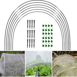 18 aros de invernadero mejorados, túnel de crecimiento, aros de invernadero de jardín, soporte de plantas arqueadas, marco de invernadero de aro de 18 aros de invernadero mejorados, túnel de crecimiento, aros de invernadero de jardín, soporte de plantas arqueadas, marco de invernadero de aro de
