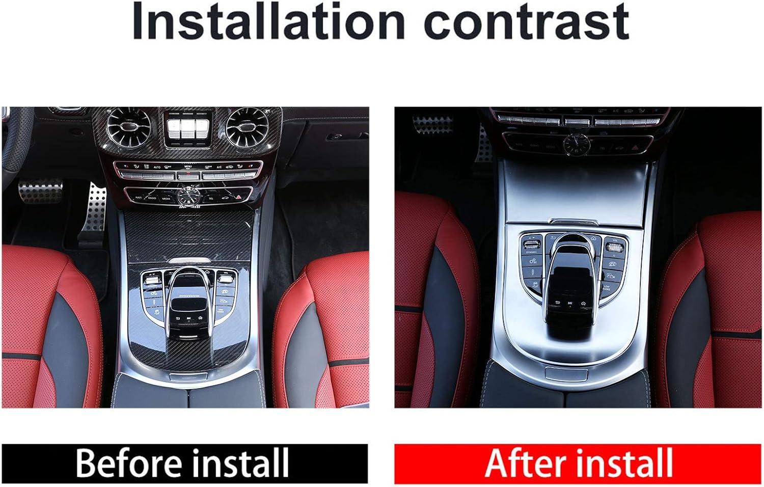 YIWANG – Pegatinas para marco de consola central de Mercedes Benz Clase G W463 2019 2020, color plateado