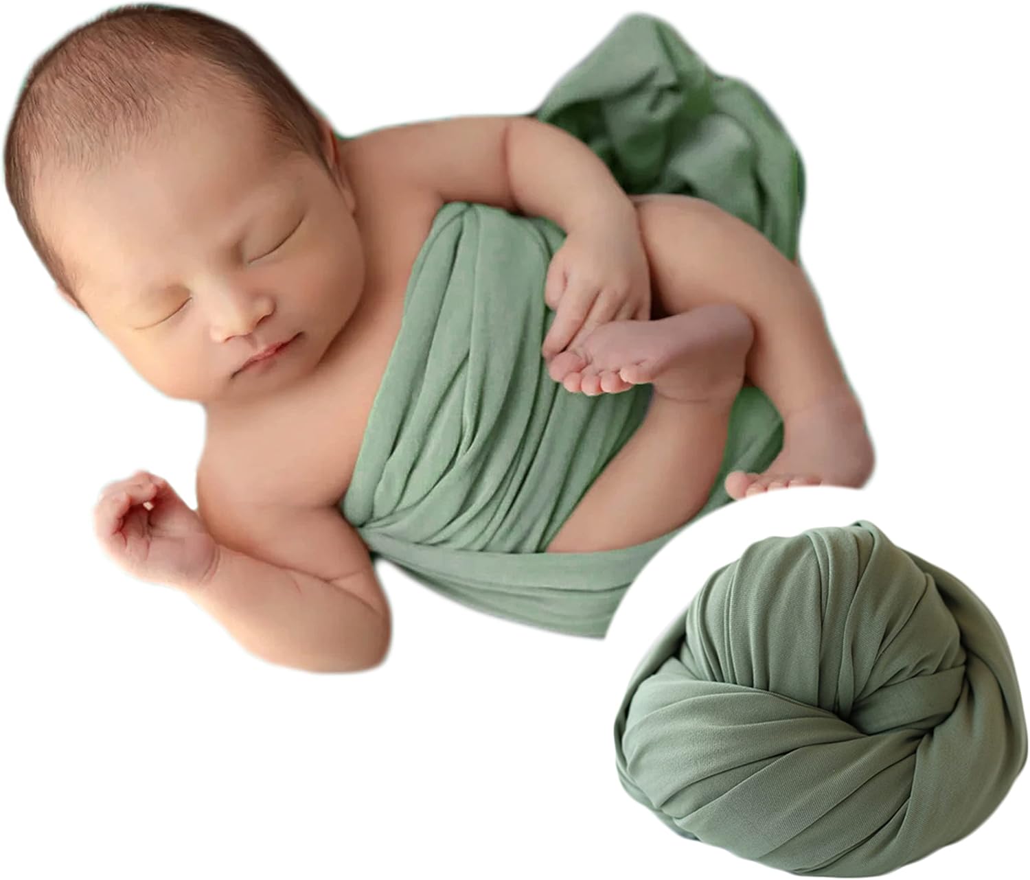 Envoltura elástica para fotografía recién nacida, para bebé, accesorios de fotografía, manta elástica para bebé (verde)