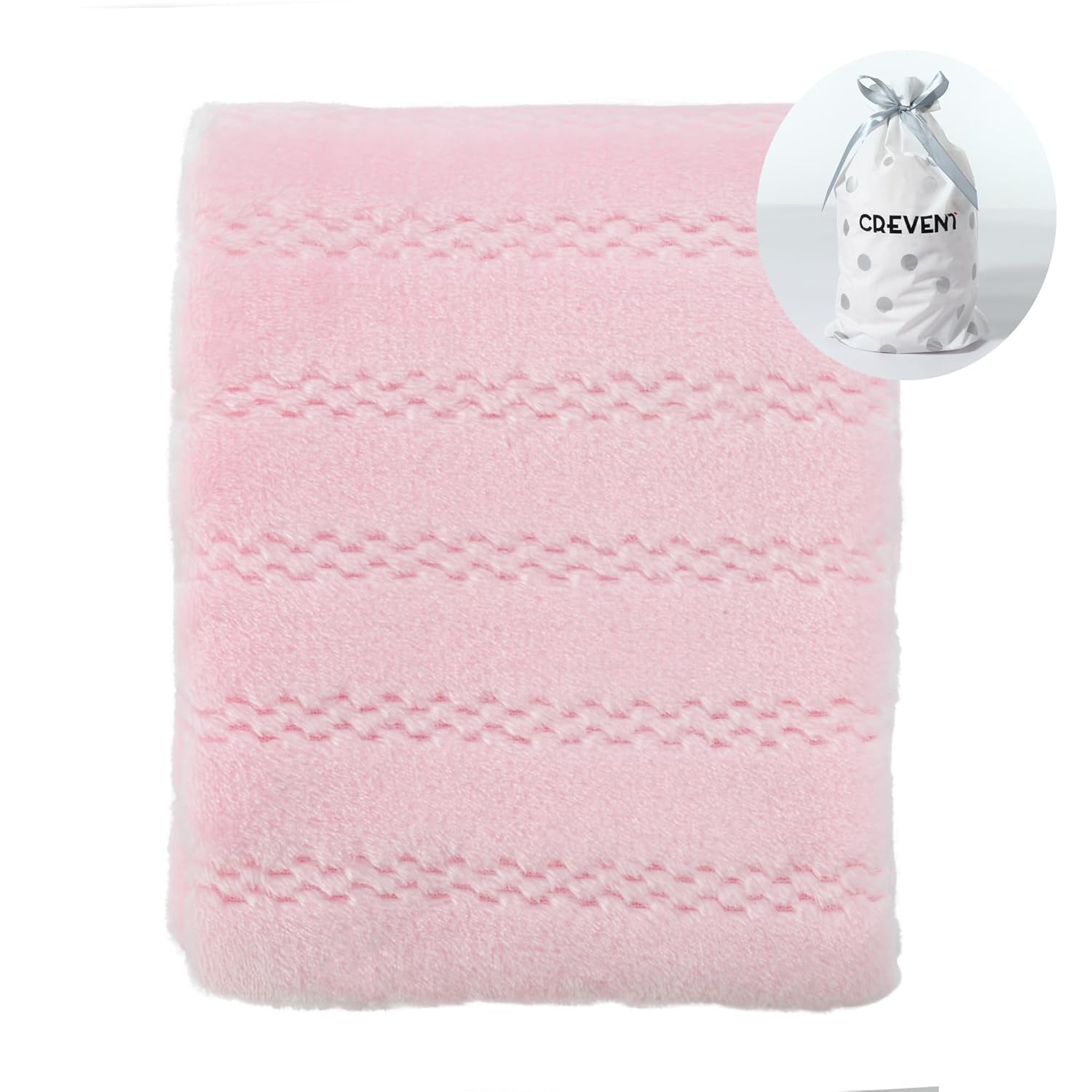 CREVENT Mantas de bebé suaves y acogedoras para niños y niñas, de 30 x 40 pulgadas, color sólido, para uso en todas las estaciones, esenciales para