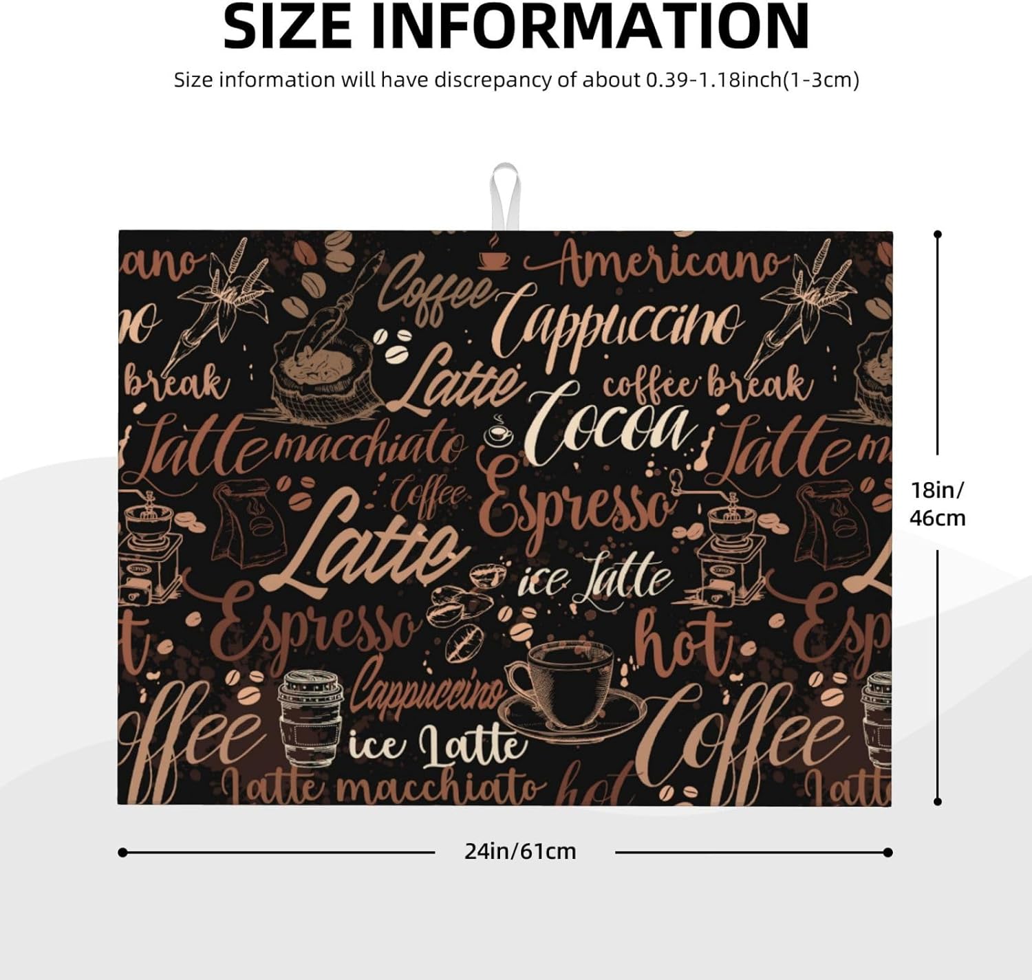 Tapete de secado de platos de café para encimera de cocina, máquina de café absorbente, almohadilla de microfibra absorbente, tapete de drenaje de