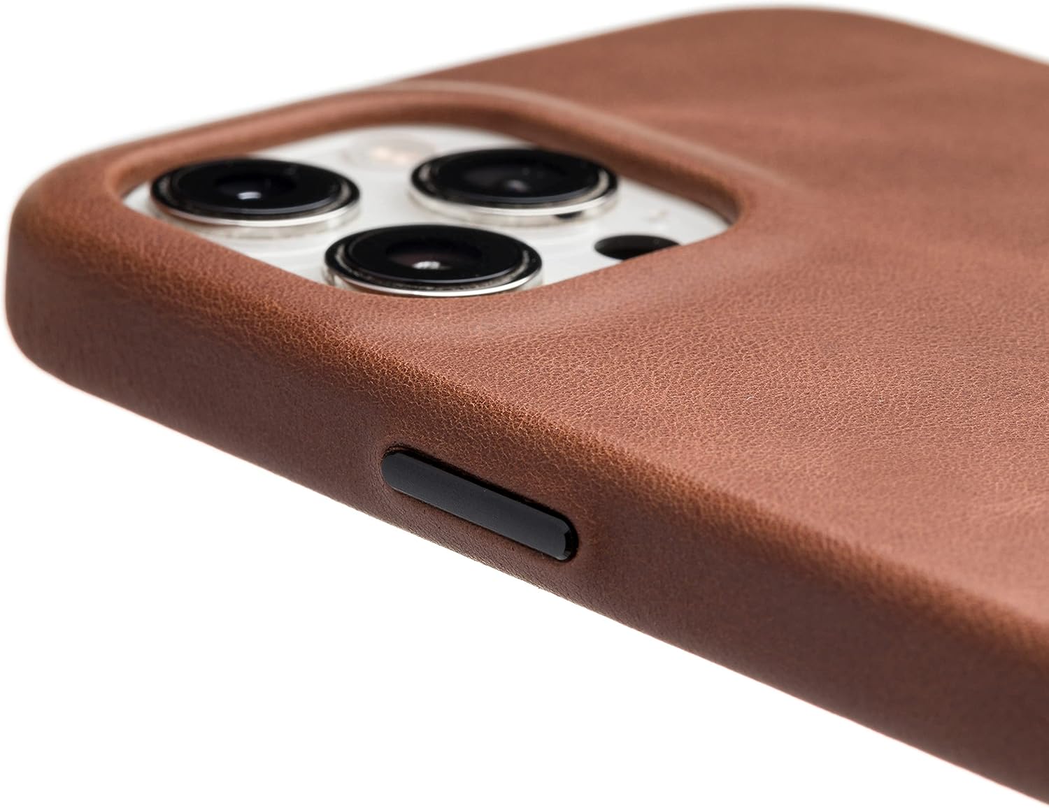 Wilken – Funda de cuero envuelta compatible con iPhone, compatible con MagSafe y carga inalámbrica, cuero de grano superior, protección de pantalla