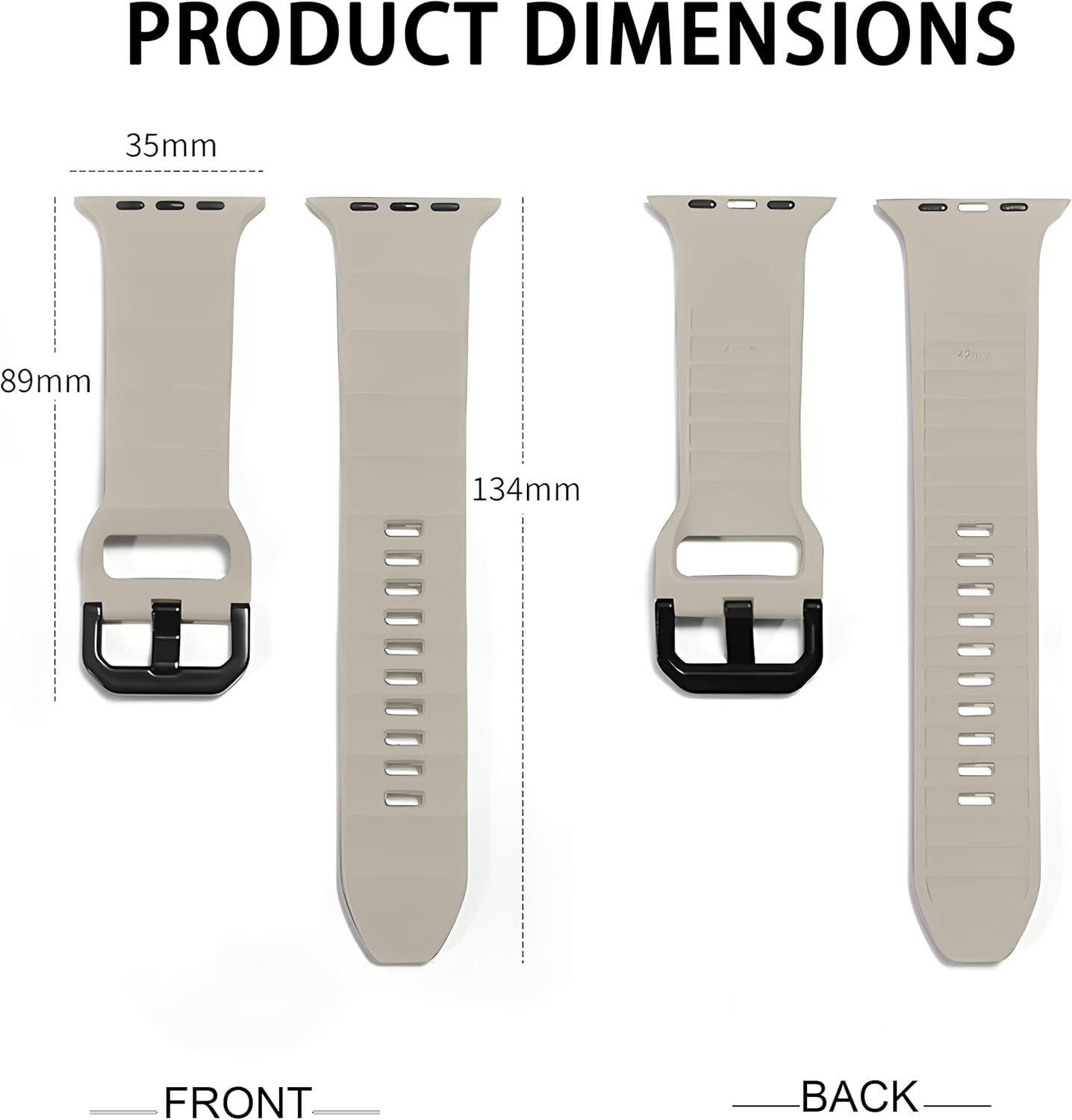 Correas compatibles con Apple Watch Band de 1.929 in, 1.772 in, 1.732 in, 1.654 in, para mujeres y hombres, correa deportiva impermeable para iWatch