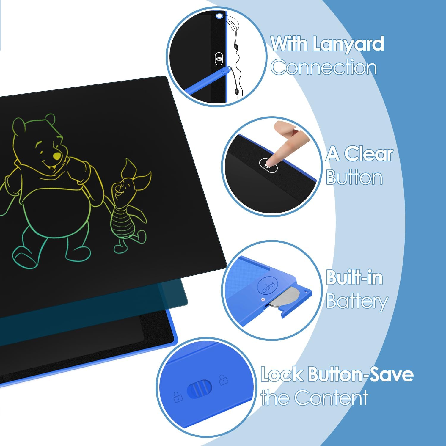 Paquete de 24 tabletas de escritura LCD de 8.5 pulgadas, tableta de dibujo colorida para niños, almohadilla LCD borrable para garabatos, juguete