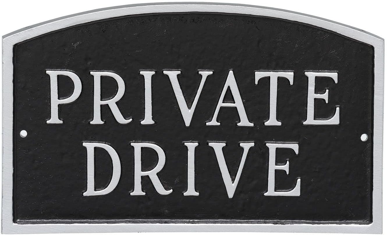 Placa de metal fundido con diseño de arco privado – Placa de exhibición de pared o césped – Aluminio recubierto de polvo – Resistente a los rayos UV