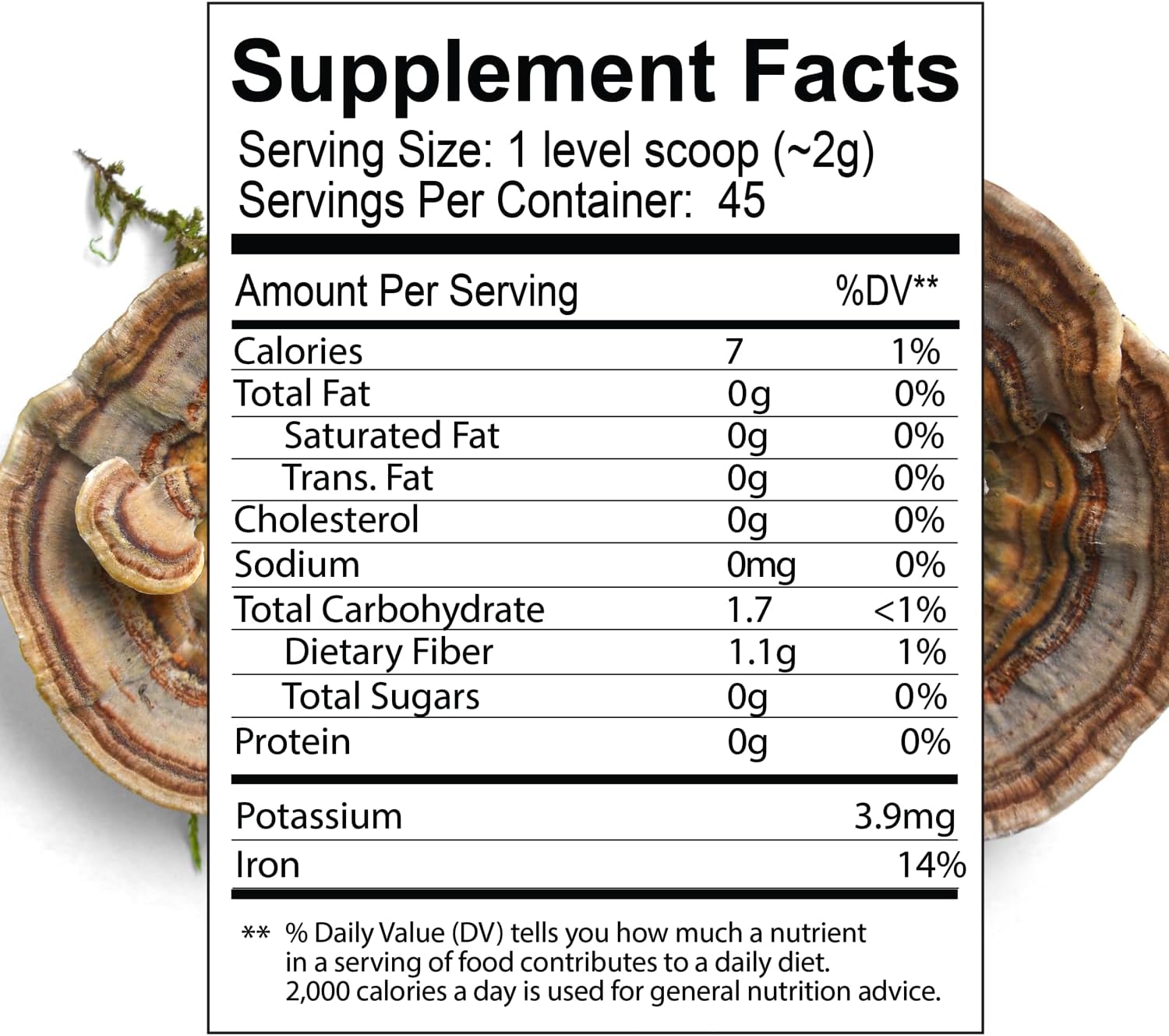 Polvo orgánico de hongos de cola de pavo único, sin OMG, comercio justo, sin gluten, apoyo intestinal, energía, cerebro e inmune, suplemento vegano