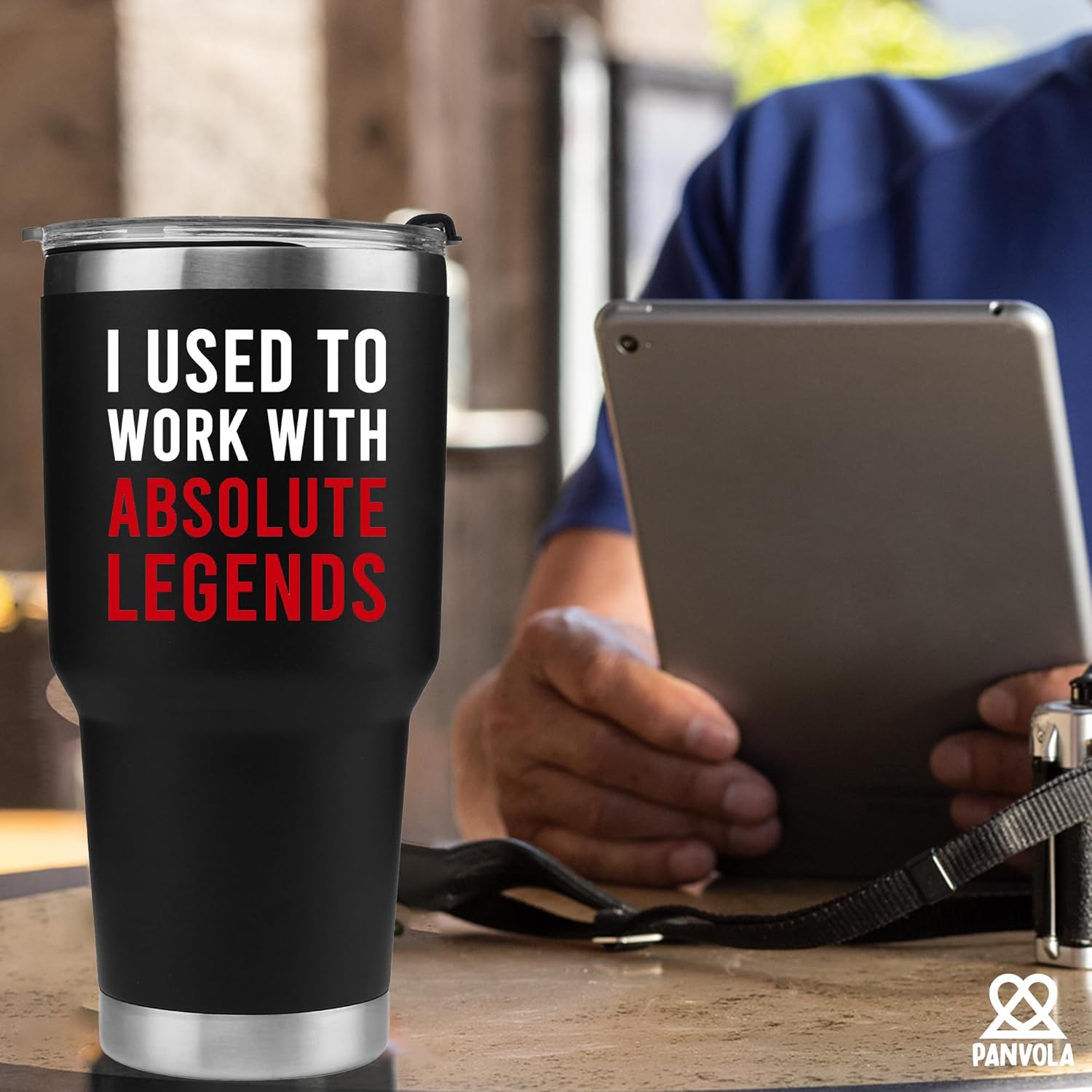 Panvola Vaso aislado al vacío “I Used To Work With Absolute Legend”, regalo de despedida para compañeros de trabajo, regalos de jubilación,