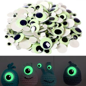 UPINS Wiggle Googly Eyes Self Adhesive Glowing in Dark Luminous 300Pcs Craft Sticker Sparkle Colored Googly Eyes for DIY Decoration 10 15 20 25mm UPINS Wiggle Googly Eyes Self Adhesive Glowing in Dark Luminous 300Pcs Craft Sticker Sparkle Colored Googly Eyes for DIY Decoration 10 15 20 25mm