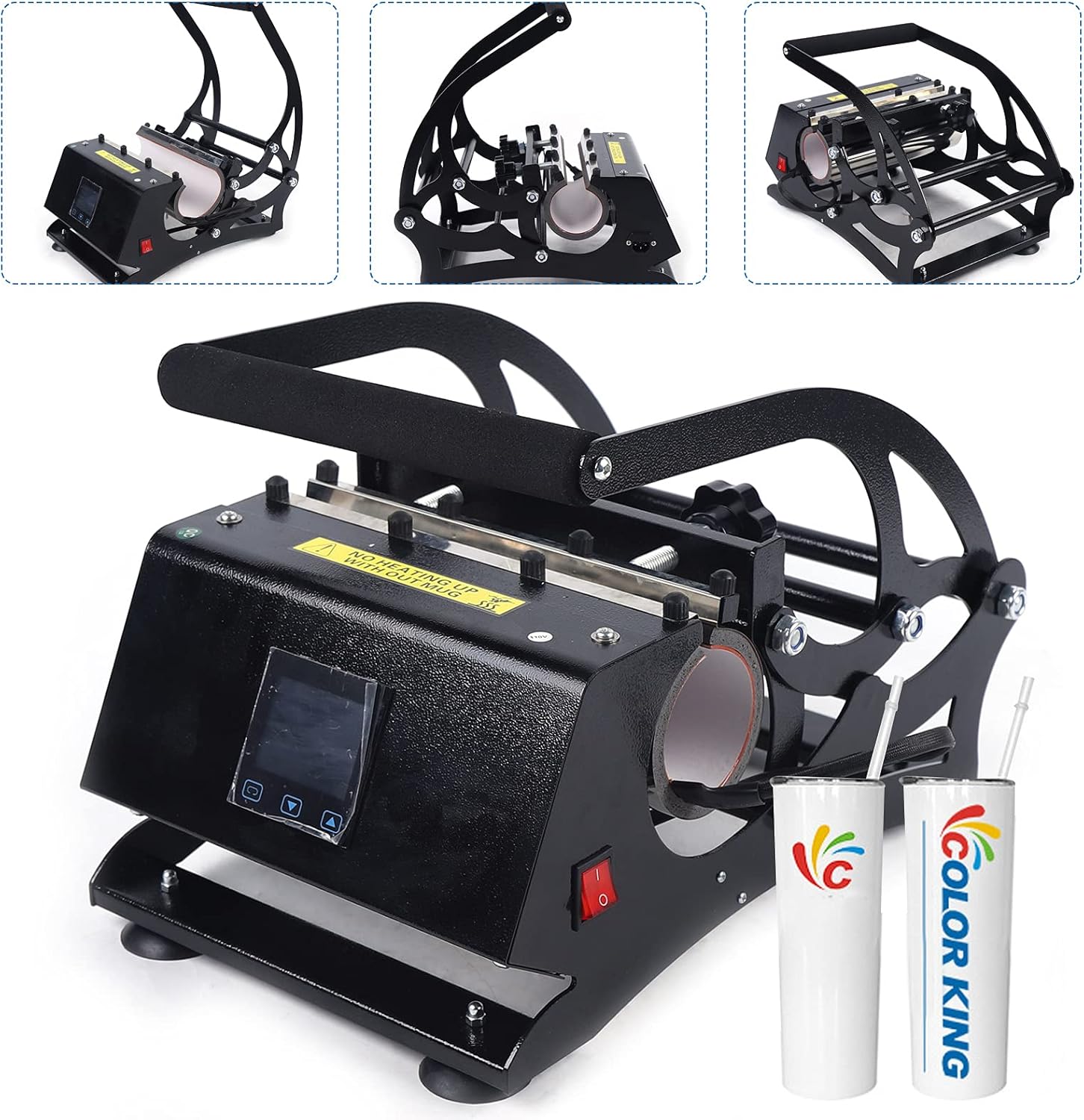 Máquina de sublimación digital de transferencia de impresora de vaso de prensa de calor para tazas, 110 V, 550 W, para vasos delgados de 20 onzas,