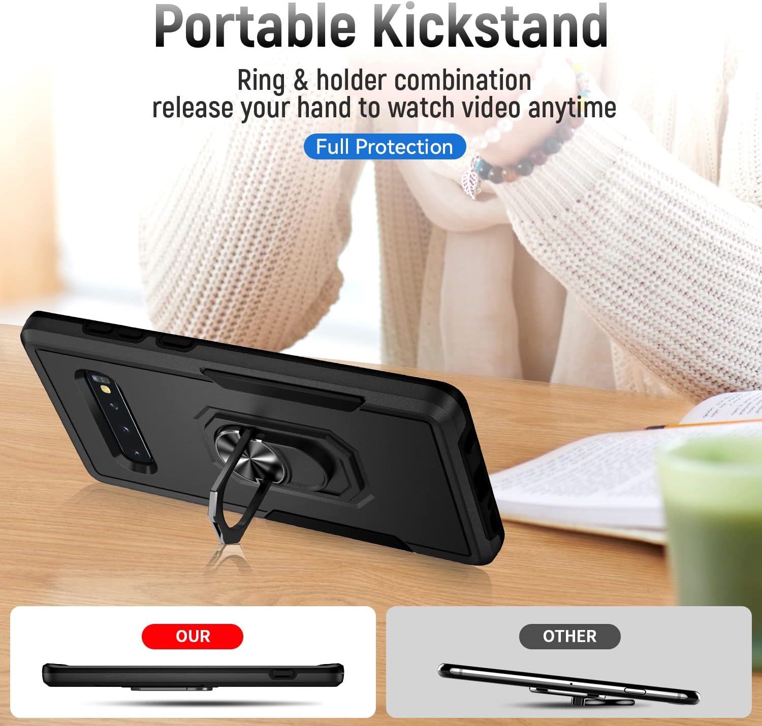 DAWEIXEAU Funda para Galaxy S10 Plus, Galaxy S10+ Funda resistente resistente a prueba de golpes Funda protectora para Samsung Galaxy S10 Plus
