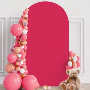 OldPAPA Cubierta de arco de boda de 7.2 pies, cubierta de fondo de arco ajustable de elastano, parte superior redonda, soporte de telón de fondo de OldPAPA Cubierta de arco de boda de 7.2 pies, cubierta de fondo de arco ajustable de elastano, parte superior redonda, soporte de telón de fondo de