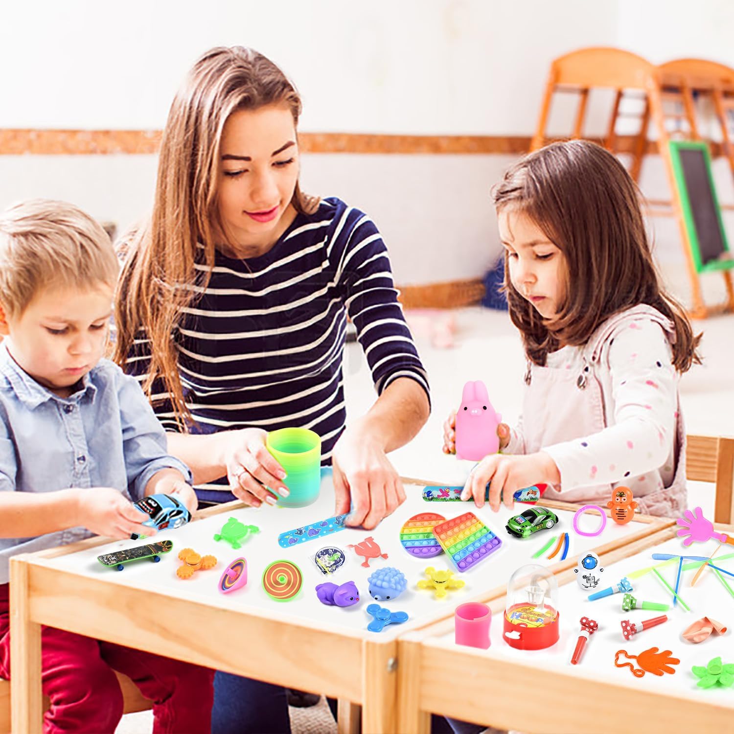 soi-meme 150 piezas de recuerdos de fiesta para niños, rellenos de piñata, bolsas de regalo para niños, fiesta de cumpleaños, caja de tesoros, caja