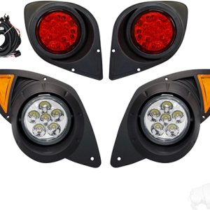 Red Hawk Kit de luces LGT-307L compatible conreemplazo para carritos de golf Yamaha Drive 2007-2016, 12V-48V Red Hawk Kit de luces LGT-307L compatible conreemplazo para carritos de golf Yamaha Drive 2007-2016, 12V-48V