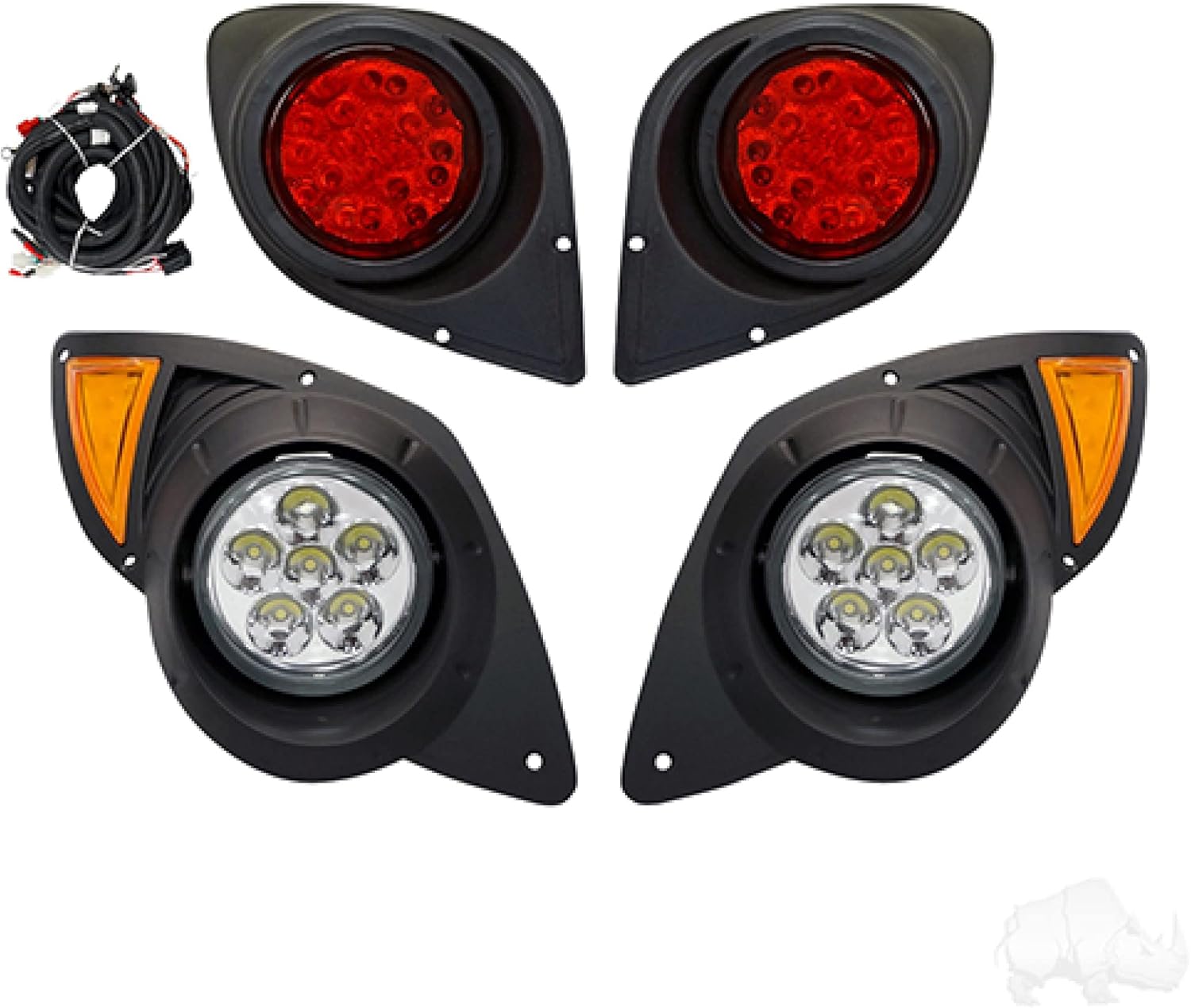 Red Hawk Kit de luces LGT-307L compatible conreemplazo para carritos de golf Yamaha Drive 2007-2016, 12V-48V