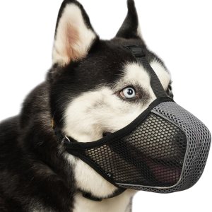 Mayerzon Bozal para perro, bozal suave de malla para perros grandes, medianos y pequeños, para carro, aseo y morder, bozal reflectante y Mayerzon Bozal para perro, bozal suave de malla para perros grandes, medianos y pequeños, para carro, aseo y morder, bozal reflectante y