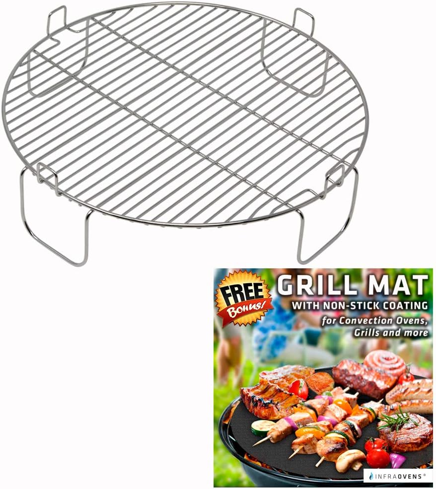 Rejilla de acero inoxidable de 3 pulgadas compatible con Nuwave Pro Plus, Elite, Nutri Chef, Black&Decker  Accesorio de rejilla de repuesto para