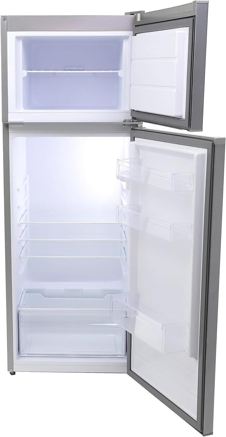 West Bend WBRT73S – Refrigerador de apartamento independiente de diseño delgado con congelador superior para condominio, casa, uso de cocina