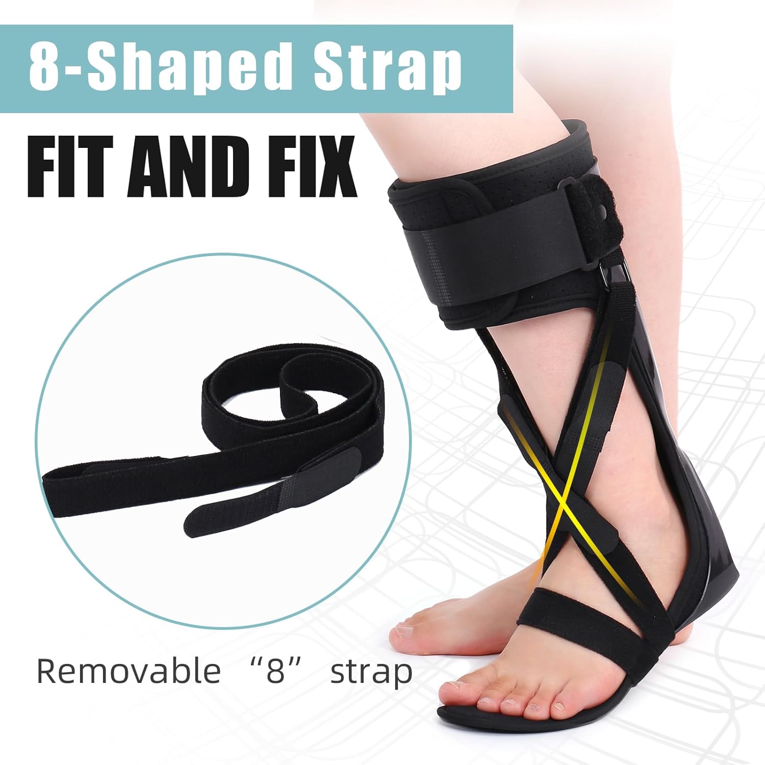 Tairibousy Medical AFO – Soporte de pie para ortesis de pie, soporte estabilizador de pie para caminar con zapato para hombres y mujeres para
