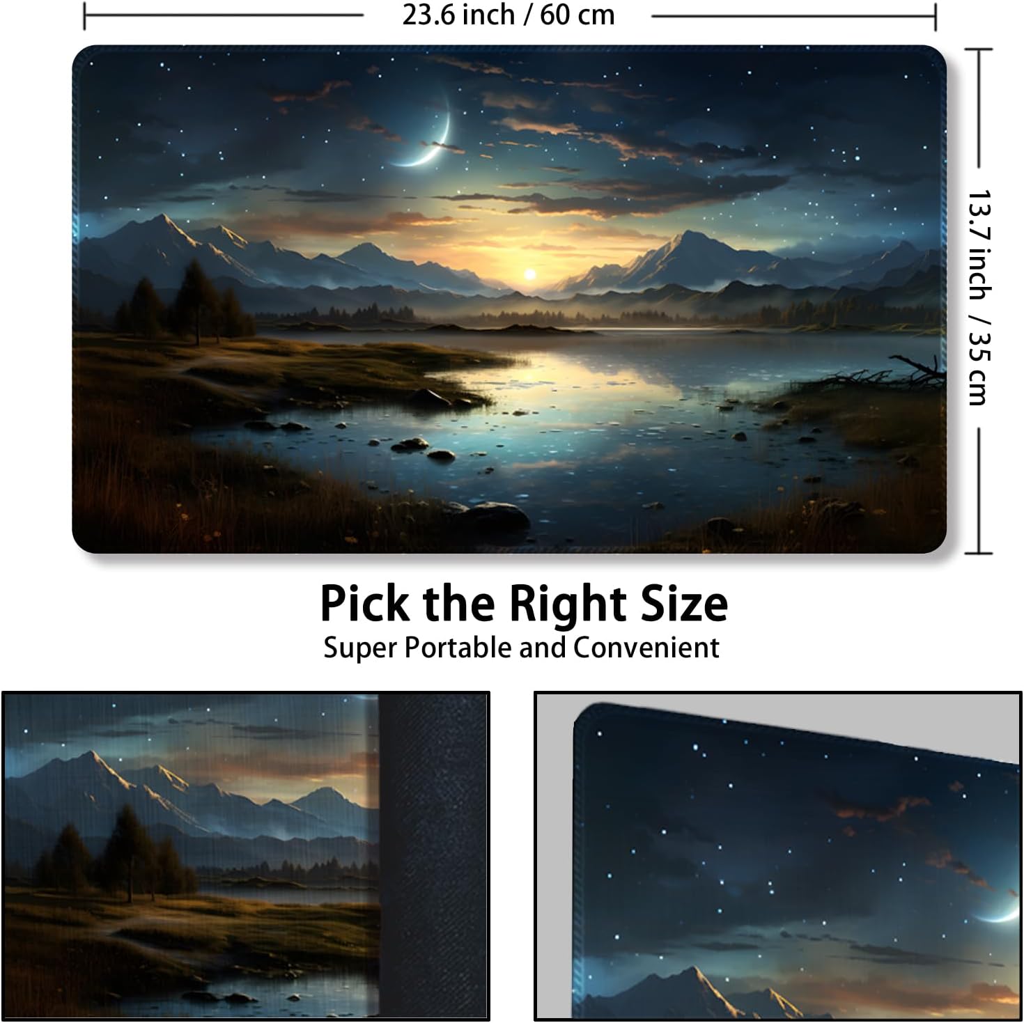 Malqiqi Tapete de juego para MTG, con bolsas de almacenamiento gratis, tapete de juego de 24 x 14 pulgadas, TCG y tapete de juego de mesa para