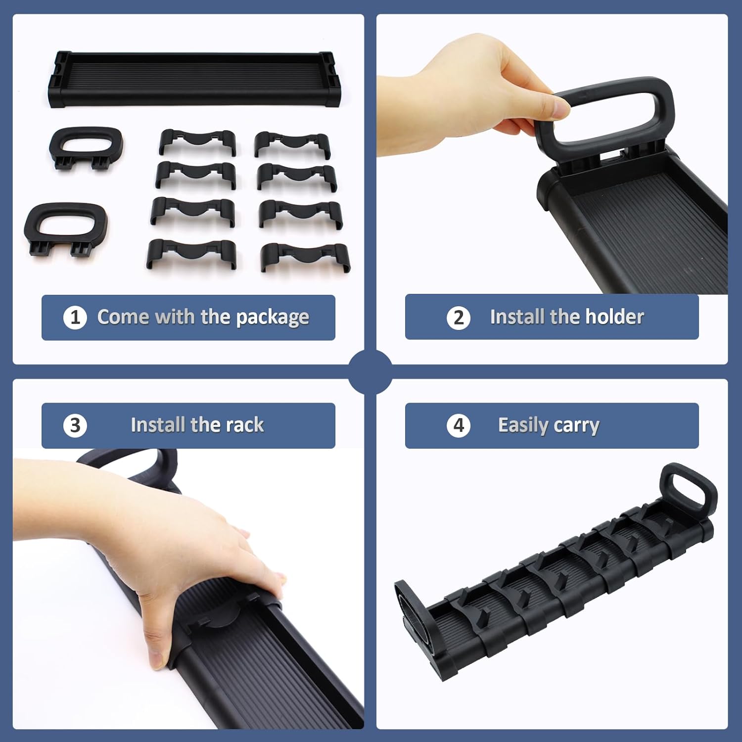 VOISVLRS Escurridor de platos, con 2 asas y 8 soportes ajustables, escurridor de platos para fregadero de cocina