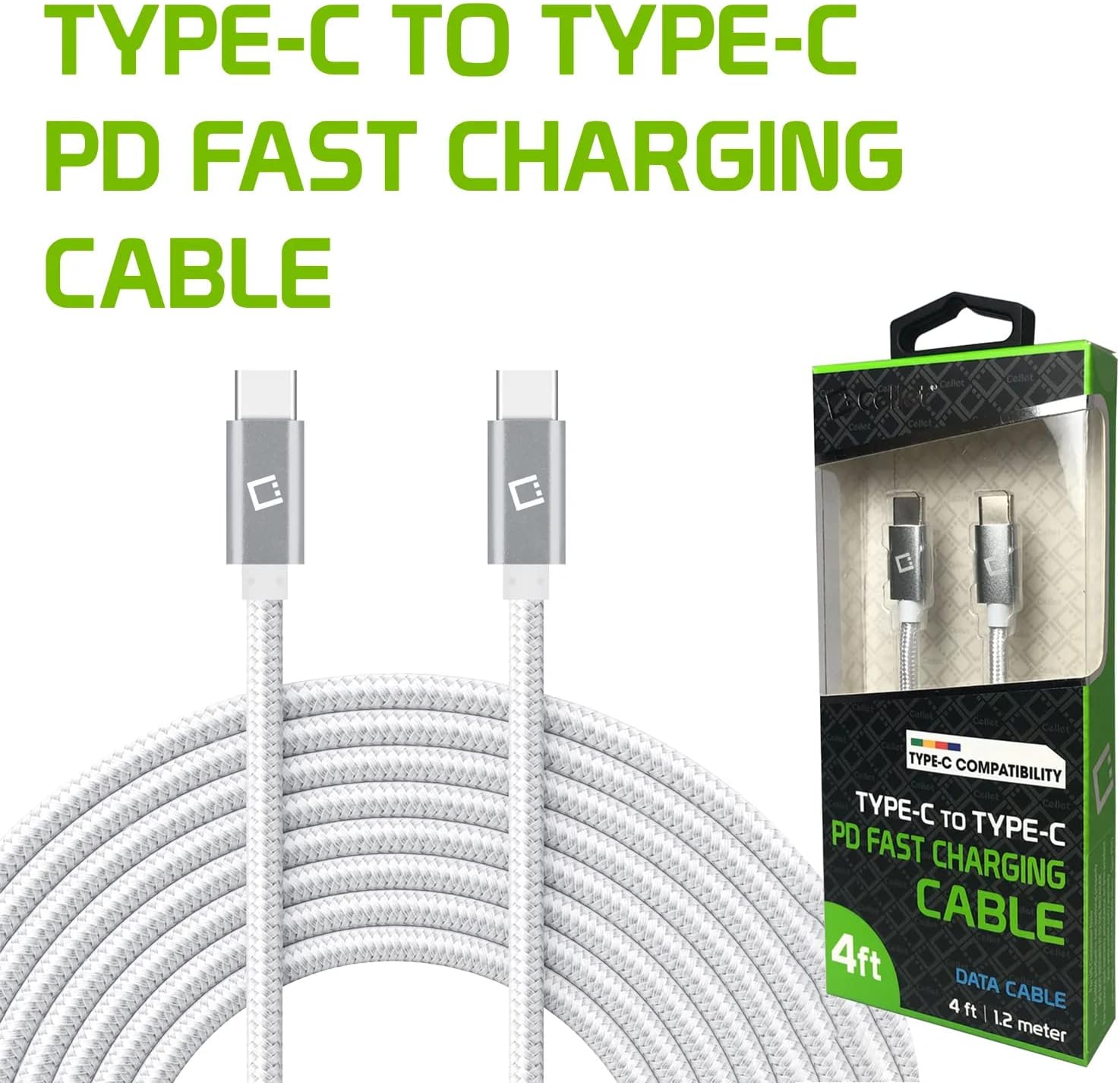 Cable de carga rápida dual USB-CPD de 60 W compatible con Xiaomi Poco X3 Pro Plus de transferencia de datos de 5 Gbps para entrega de energía, carga