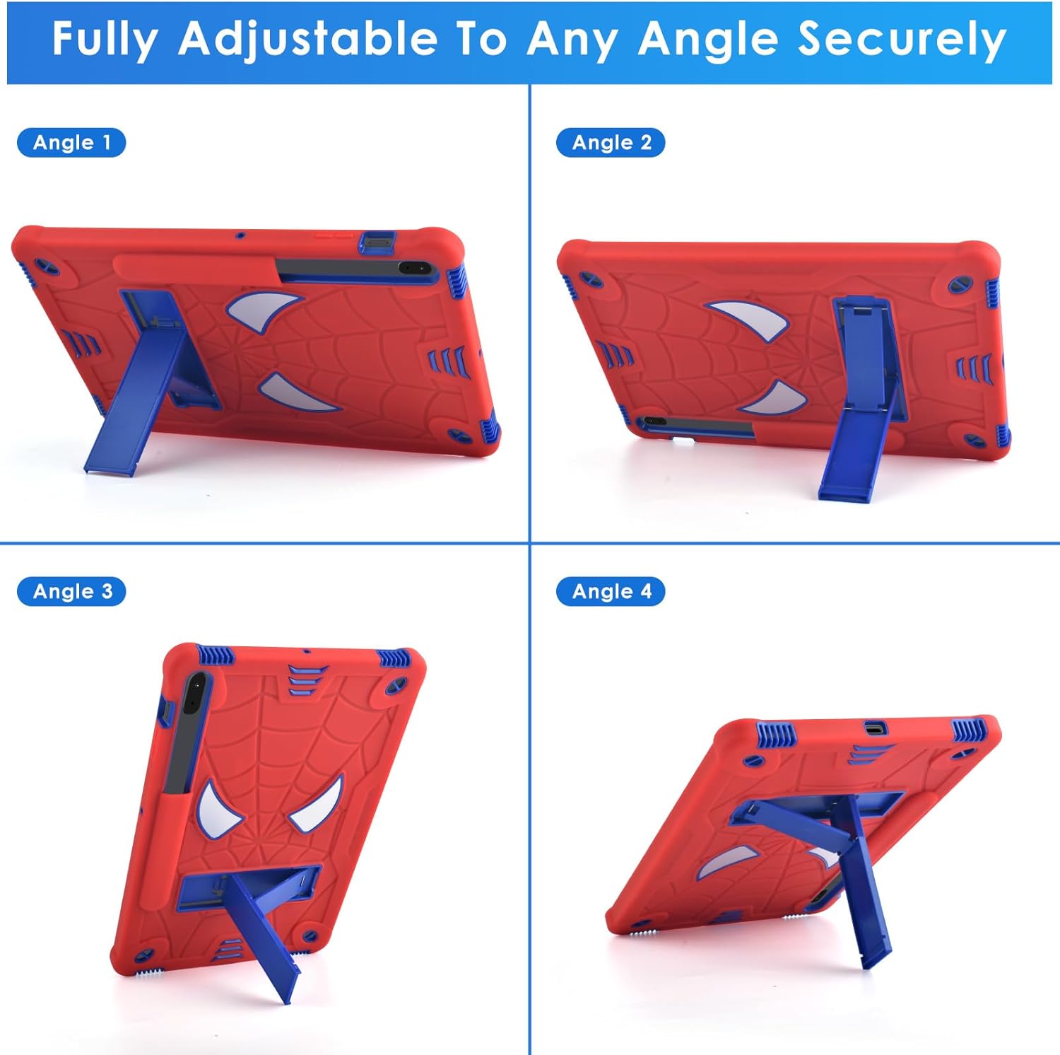 DETUOSI Funda para tablet Samsung Galaxy Tab S7 FE 5G, S8 Plus, S7 Plus de 12.4 pulgadas, funda protectora resistente para niños con soporte