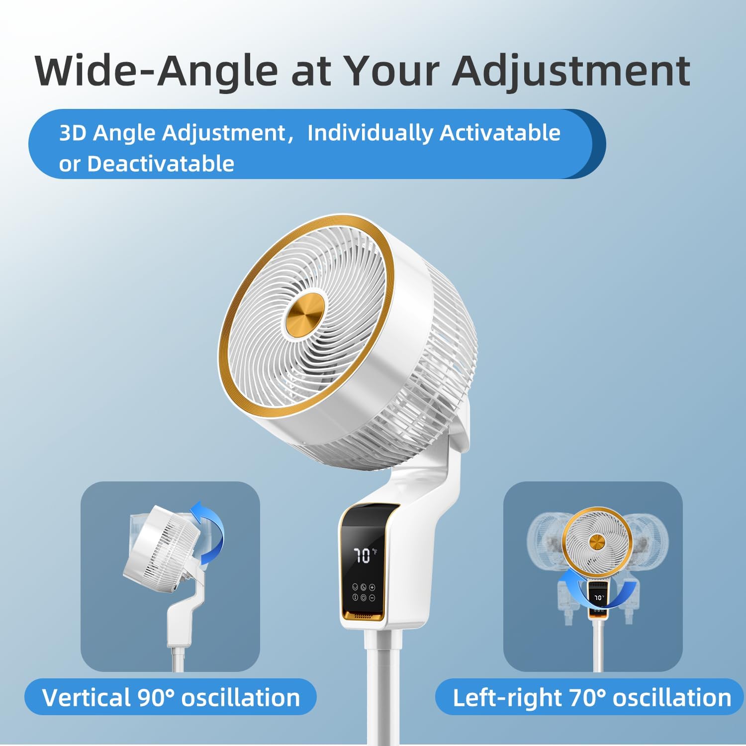 Ventilador de pie para dormitorio, ventilador de 36.8 pulgadas para dormitorio, ventiladores de piso de 36-60 dB para dormitorio en casa,