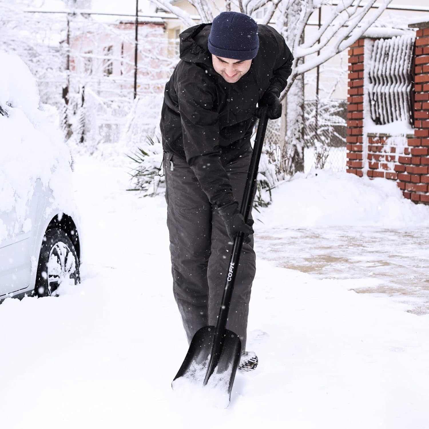 COFIT – Pala de nieve retráctil, aleación de aluminio, herramienta de eliminación de barro de arena para el auto, para camping al aire libre y