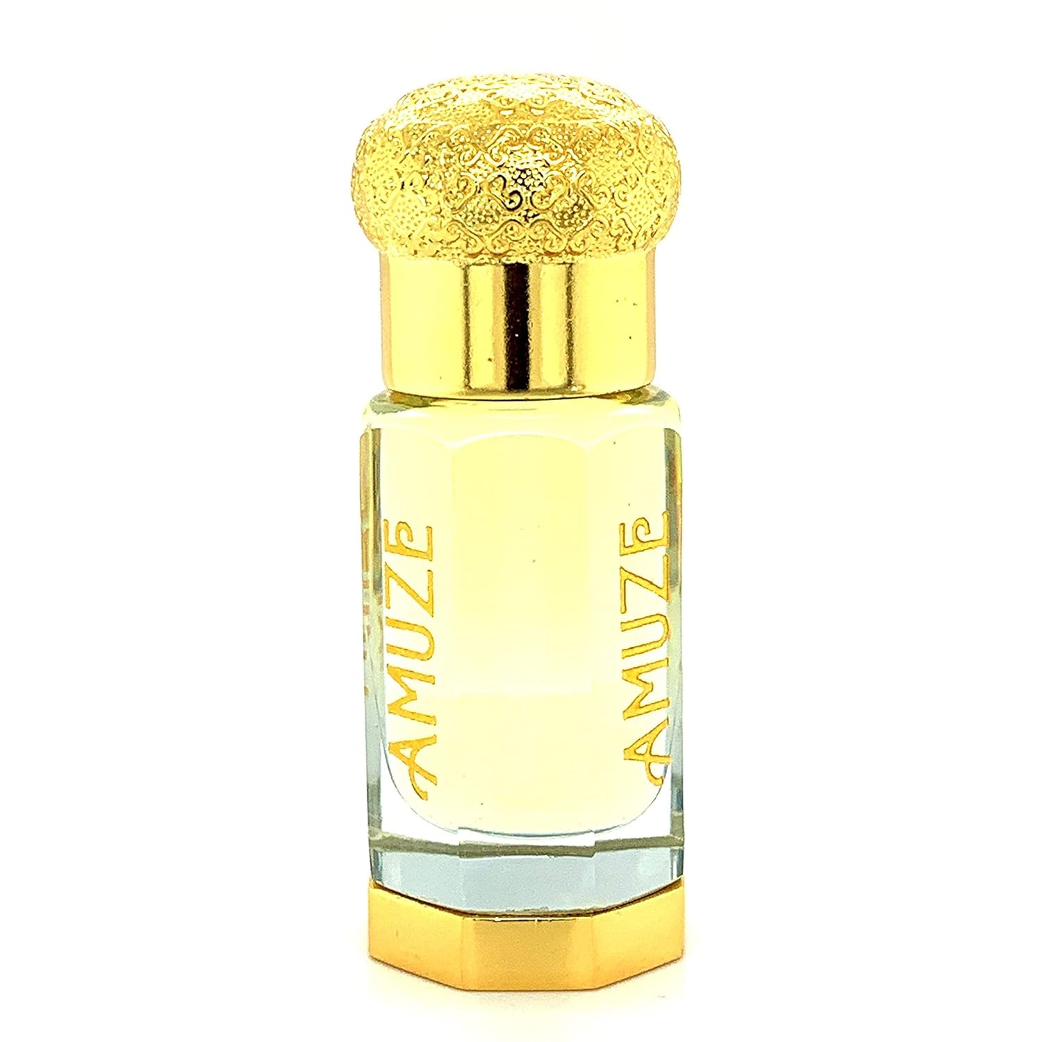Amuze Fragrance Agua dorada, 0.1 fl oz  Aceite de perfume premium  Aceite Attar  Sin alcohol  Vegano y libre de crueldad