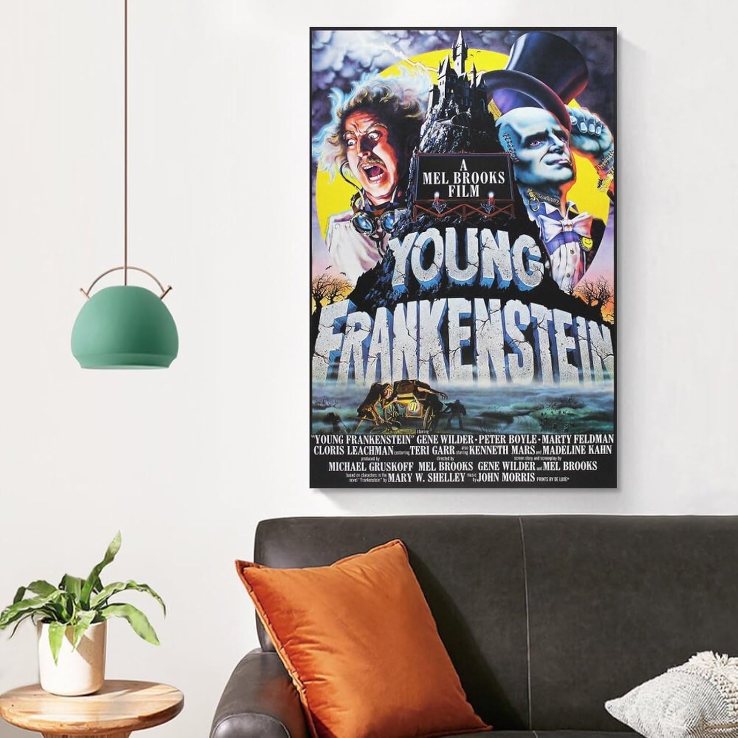 Póster de película de Young Frankenstein, póster estético de terror, pinturas artísticas en lienzo, decoración de pared, decoración del hogar, sala