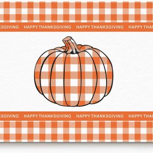 Orange Plaid Pumpkins and Maple Leaves Doormats Entrance Front Door Rugs Happy Thanksgiving Decorative IndoorBathroomKitchenBedroomEntryway Floor Orange Plaid Pumpkins and Maple Leaves Doormats Entrance Front Door Rugs Happy Thanksgiving Decorative IndoorBathroomKitchenBedroomEntryway Floor