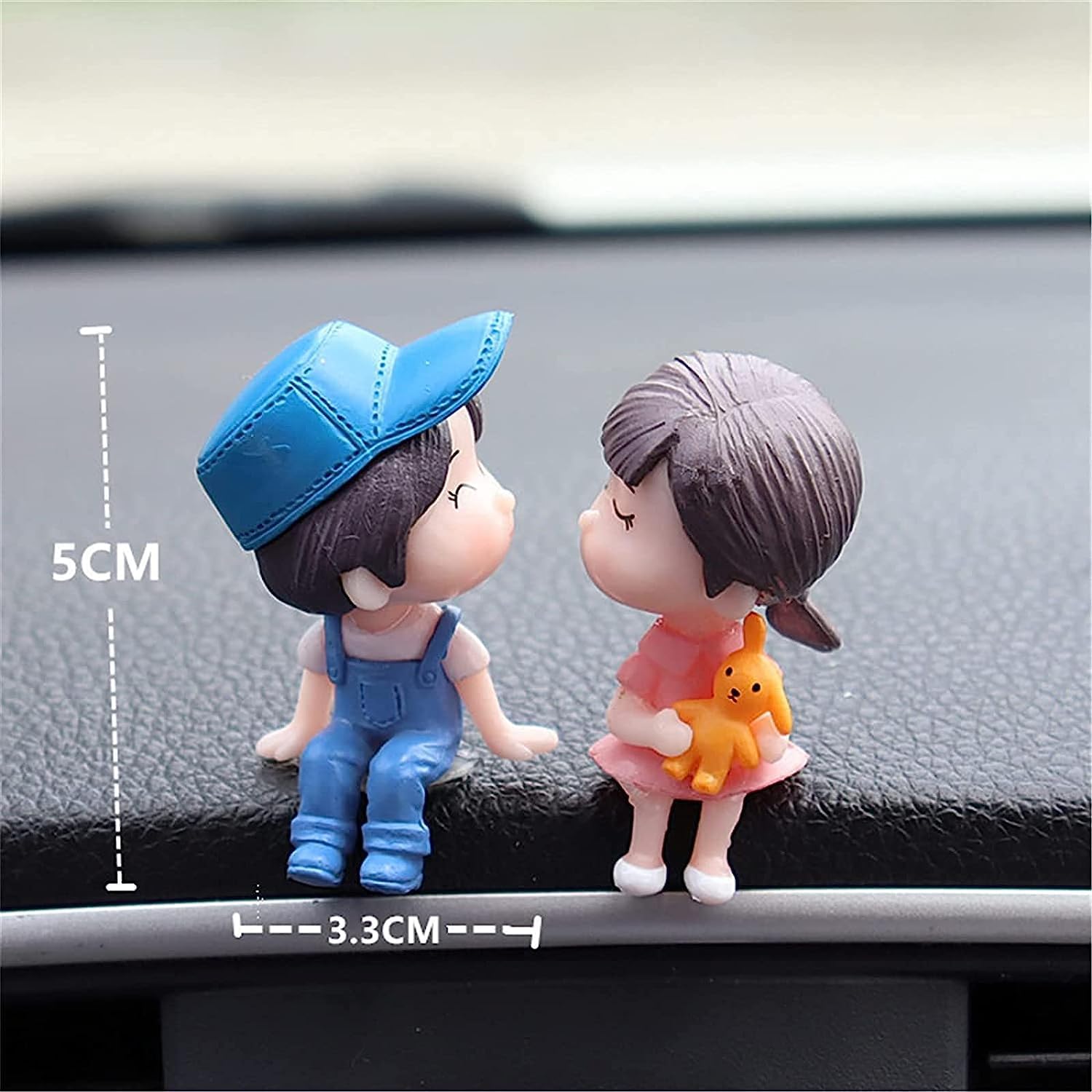 Lindos adornos para parejas, decoración de automóvil, lindos dibujos animados para parejas, decoración de tablero de instrumentos de caricaturas,